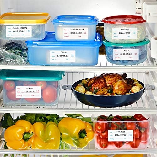 2 Tekercs 1000 Db Dissolvable Élelmiszer-Címkék Élelmiszer Előkészítő Canning Címkék Cserélhető Élelmiszer-Matricák Otthon,
