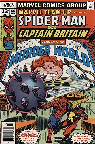 A Marvel Team-Up 66 VF ; Marvel képregény | Spider-Man Britannia Kapitány
