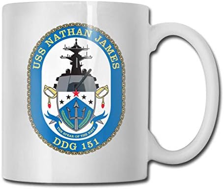 USS Nathan James(DDG-151) Ultra Fehér Kerámia Vicces Bögre Rövid Bögre Mark Bögre Egyedi Kávé Oz Bögre