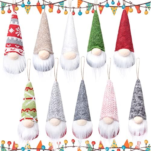 Karácsonyi Gnome-Fa Dísztárgyak svéd Plüss Lógó Gnome Santa Elf Karácsonyi Dekoráció Készlet 10
