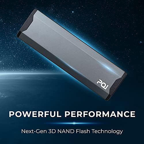 PQI 512 gb-os KÜLSŐ M. 2 SSD-t, 3D-s, NAND Flash, Gen2 PCle, NVMe, M. 2 2280, USB-C 3.2, nagy Teljesítmény, Ultra-Vékony,
