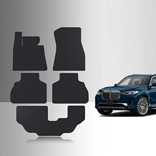 TOUGHPRO Szőnyegek Tartozékok Készlet Kompatibilis a BMW X7 2. Sor Pad, Minden Időjárási nagy teljesítményű Fekete Gumi (Made