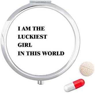 Én Vagyok A Legszerencsésebb Lány A Tabletta Esetben Zsebében Gyógyszer Tároló Doboz, Tartály Adagoló