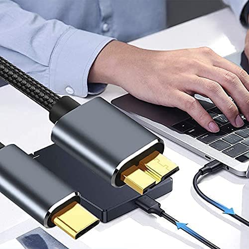 USB 3.0 (USB 3.1 Gen2) USB-C-Micro B Kábel, Xizoho 3.3 ft USB-C Típusú USB Mikro-B Kábel M/M Fonott Nylon Típus C Töltő Kábel