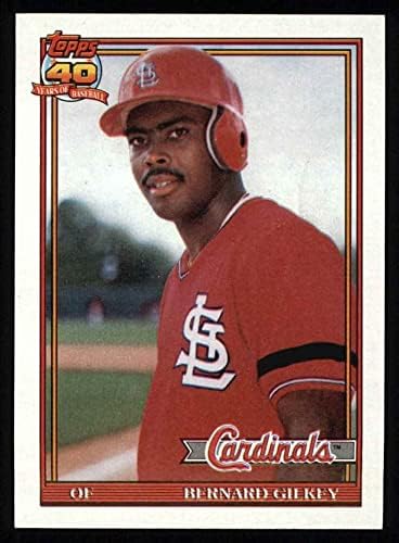 1991 Topps 126 Bernard Gilkey St. Louis Cardinals (Baseball Kártya) NM/MT Bíborosok