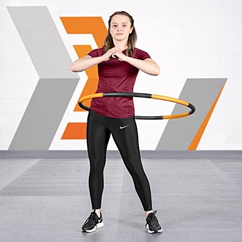 METIS Fitness Súlyozott Hula Hoop - 2.2 kg | Könnyű Spin - Home Fitness & tornaszerek | Hab Párnázott Hullahopp | Felnőtt