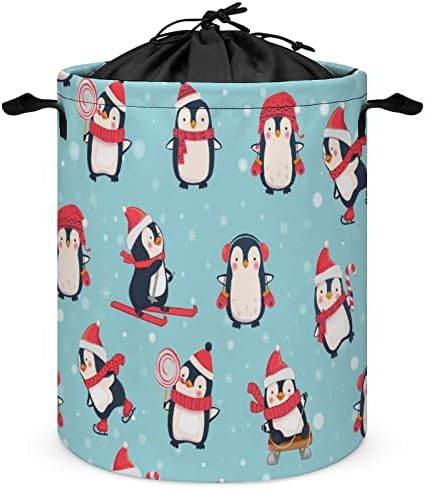 Aranyos Pingvinek Kosárban a vákuumzáras Szennyesben Tároló, táska, Otthon, Utazás