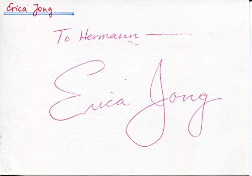 ÍRÓ Erica Jong autográf, aláírt kártya