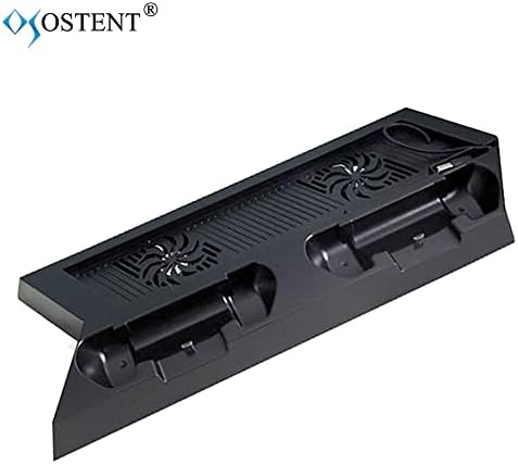 OSTENT Többfunkciós Elosztó USB hűtőventilátor Töltő Állvány PS4-Konzol pedig Vezérlő - Szín Fekete