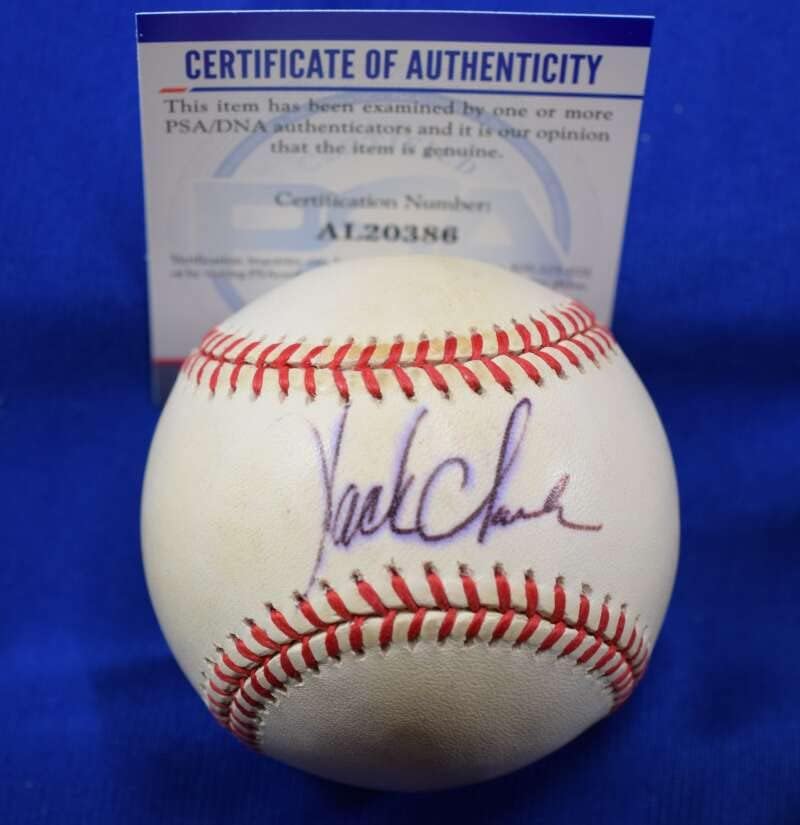 Jack Clark PSA DNS-Coa Autogramot Nemzeti Liga ONL Aláírt Baseball