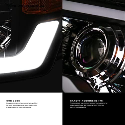 Alfa Baglyok 8711637 Vetítő Fényszórók Hullámvasútja Szekvenciális LED Bar & Startup Fény - Fekete Borostyán Illik 2014-2021