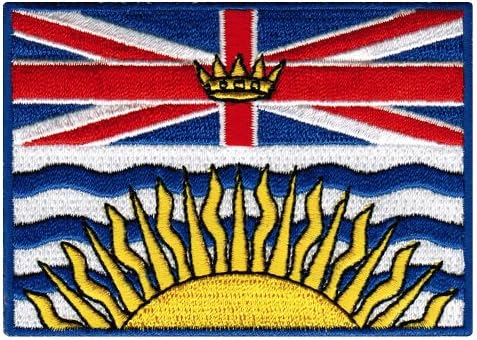 Ciprus Gyűjtők - Brit Columbia Zászló Patch - Prémium Hímzett Appliqué - Kanadai Vas A Patch - Méret: 3.5 x 2,5