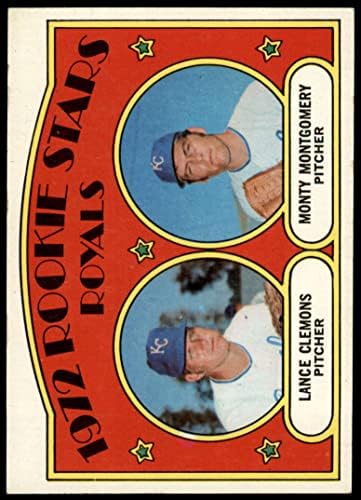 1972 Topps 372 Uralkodók Újoncok Lance Clemons/Monty Montgomery Kansas City Royals (Baseball Kártya) NM+ Uralkodók