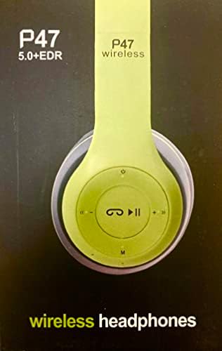Sportos, Vezeték nélküli Bluetooth-On Fül P47, Könnyű FM Rádió Utazási Fejhallgató (Fekete)