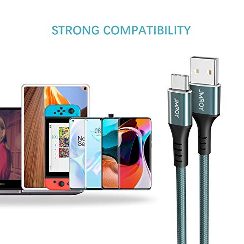 USB-C Töltő Kábel 6.6 ft 2 Csomag USB-C Kábel, 3A Gyors Töltés,C Típusú Töltő Kábel Kompatibilis a Samsung Galaxy Samsung