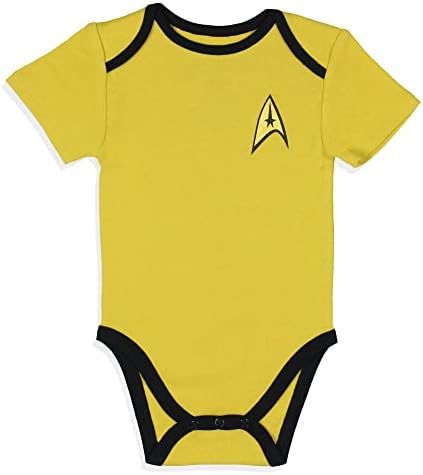 A Star Trek Csecsemő Fiú Elsődleges Színek Személyzet Egyenruháját Piros, Arany, Kék Alvó 3 Csomag Aludni Pizsama