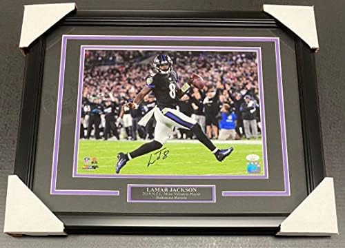 B2 Lamar Jackson Baltimore Ravens Dedikált 11x14 Fotó, Keretezett Szövetség Coa - Dedikált NFL-Fotók