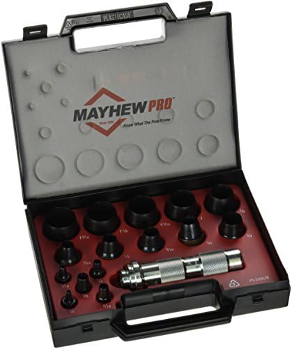 Mayhew Pro 66000 1/8 Hüvelykes 1-3/16 Colos Császári SAE Üreges Lyukasztó Készlet, 16 Db-