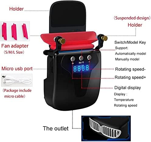 MXJCC Fan - Innovatív Hordozható Hűtő Design Kijelző - Külső Szerencsejáték Hűtő - Nagy Teljesítmény Szellőztetés - USB Hűtő