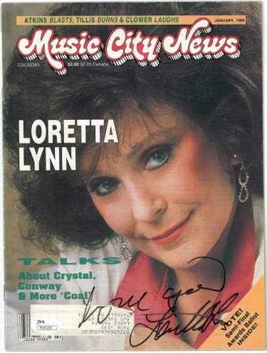 Loretta Lynn aláírt 1989 Music City Hír Teljes Magazin Szeretlek- M09180 - SZÖVETSÉG Igazolt - Zene Magazin
