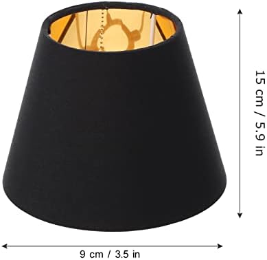 CALLARON Fekete gyertyatartó Ruhával Lámpaernyő Fekete Lámpaernyők Szövet Lámpaernyő Kicsi Lámpa Árnyékában E14 Csillár Lámpa