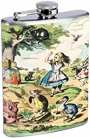 Évjárat Alice Lombik D5 8oz Rozsdamentes Acél Illusztráció Fantasy Folklór