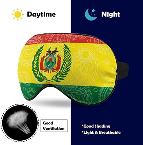 Bolívia Paisley Zászló Szem Maszk Alszik Áramszünet Estén Kendőt, Állítható Pánt a Férfiak a Nők Utazási Jóga Nap