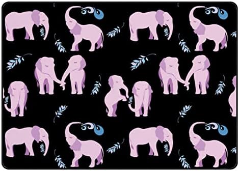 TOPCARPENTER Szőnyeg Minta a Rózsaszín Elefántok Gyerekszoba Szőnyeg Szőnyeg Gyerekek Játszanak Mat 5'3 x 4' (63 x 48) Nappali