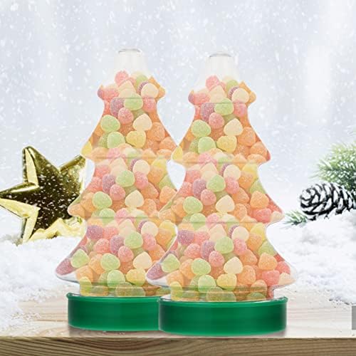 TOYANDONA Karácsonyi Édesség Üveg Műanyag 3Pcs Karácsonyi cukorkák, Átlátszó Műanyag karácsonyfa Candy Tárolás a Palackok