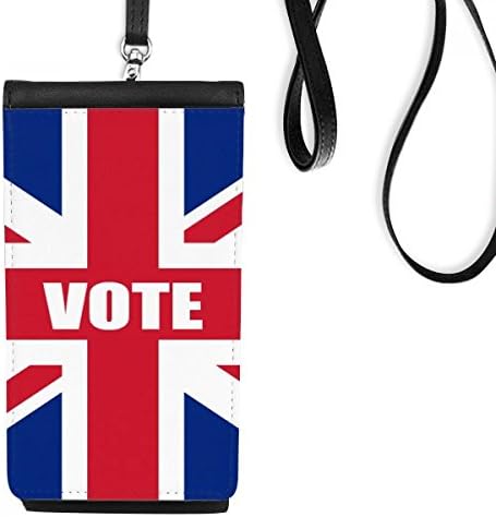 Nagy-britannia egyesült KIRÁLYSÁG Zászló Szavazás az Általános Választási Phone Wallet Pénztárca Lóg Mobil Tok Fekete Zseb