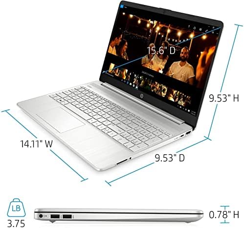 HP 15 Laptop,15.6 FHD, Ryzen 3-3250U, 4GB DDR4 RAM, 128GB SSD, AMD Radeon Grafikus, HDMI Webkamera, Hosszú Élettartamú Akkumulátor,