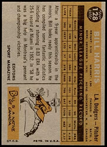 1960 Topps 128 Újonc Csillag Bill Harris Los Angeles Dodgers (Baseball Kártya) EX/MT+ Dodgers