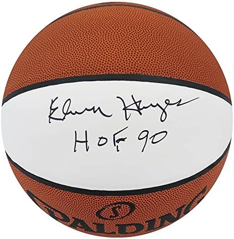 Elvin Hayes Aláírt Spalding Fehér Panel NBA Kosárlabda w/HOF'90 - Dedikált Kosárlabda