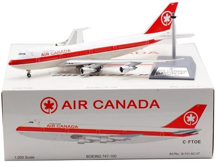 Fedélzeti 200 AIR Canada a Boeing 747-100 C-FTOE állvánnyal Limited Edition 1/200 FRÖCCSÖNTÖTT Repülőgép Előre elkészített