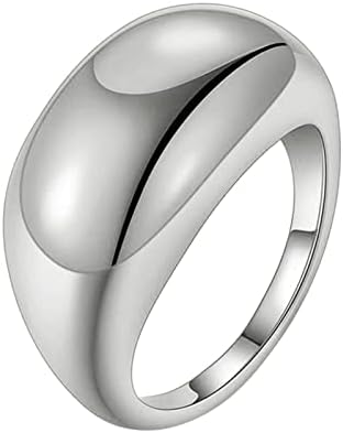 Ujj Gyűrű a Nők Vaskos Kupola Nyilatkozat Gyűrű Vastag Zenekar Rakható jegygyűrűt a Nők Ujját Minimalista Ékszerek, jegygyűrűk