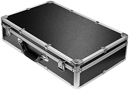 TUFFS Tool Box Hordozható Alumínium Eszköz, ha a Berendezés Doboz Hardver Tároló Bőrönddel Fájl Doboz Szivacs (Szín, Méret