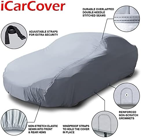 iCarCover 100-Réteg Premium Autó terjed ki Minden Vízálló-Időjárás, Eső, Hó, Nap UV Üdvözlégy Védő Autók, Autóipar Tartozékok