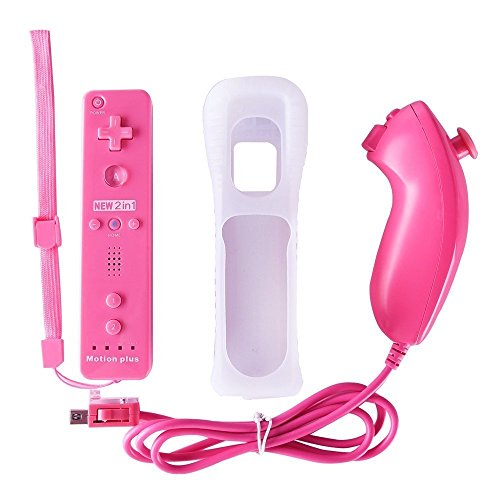 Vigrand Beépített Motion Plus Távoli, Nunchuck Controller+az Esetben a Nintendo Wii&Wii U (rózsaszín)