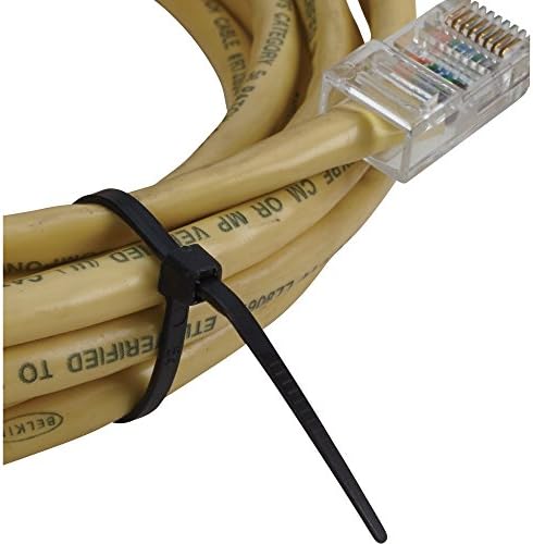 Ironton Multi-Pack Kábel Zip-Kapcsolatok - 100-Pk. 4.L x .189in.W, 18-Lb. Szakítószilárdságú, Fekete