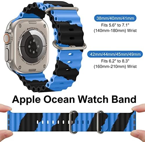 4 Csomag Óceán Sport Zenekar Kompatibilis Apple Nézni Ultra Zenekar 49mm 45mm 44mm 42mm, 41 mm-es 40 mm-es 38mm, a Férfiak,