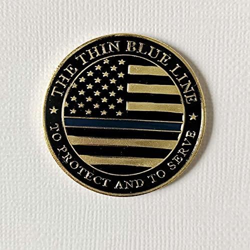 A Vékony Kék Vonal Él Számít, A Rendőrség Amerikai Megemlékező Kihívás Érme