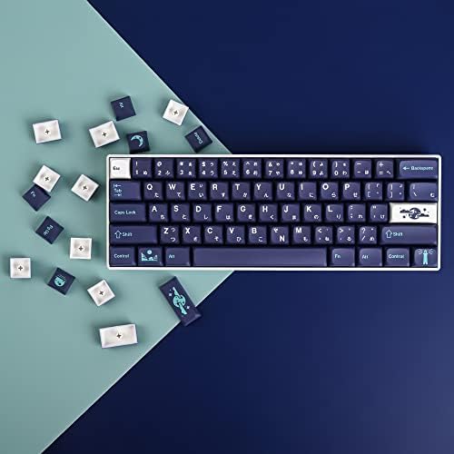Kék Hold PBT Egyéni keycaps ，84 Kulcsok hőszublimációs XDA Kulcsot Kap Beállítva Cseresznye/Gateron MX kapcsolók 60% / 68