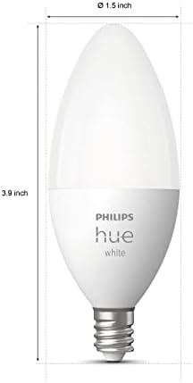Philips Hue Fehér LED Smart Gyertya, Működik Alexa & Google Asszisztens – Hiteles Emberek Készülék, 2 Izzók & White 19 Közepes