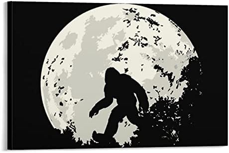 Bigfoot Hold Jeti Lógó Képet a Vászon Wall Art Keretes Mű Nyomtatja a Kép Nappali Fali Dekoráció