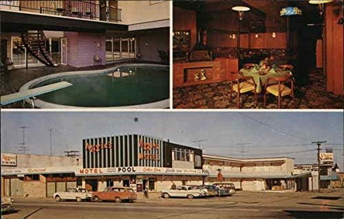 Aggie Motel Port Angeles, Washington WA Eredeti Régi Képeslap