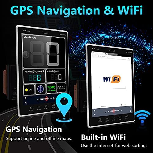 Podofo 9.5 Hüvelyk Függőleges Érintőképernyő Dupla Din Android Autó Sztereó Rádió Támogatás WiFi GPS Navigáció Bluetooth