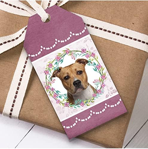 Amerikai Staffordshire Terrier Kutya Rózsaszín Virágos Születésnapi Ajándék, Szívesség, Ajándék Kategória