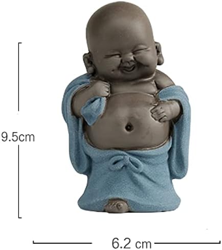 DEKIKA Modern Kerámia Kézműves Dekoráció,Gyűjthető Figurák,Kék Nagy Hasa Betakarítás Maitreya Buddha lehet Emelni a Tea pet