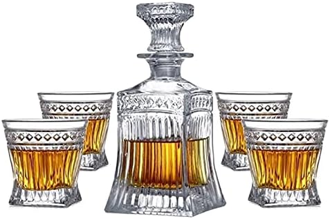 Whiskys Üveget Bor Derítő Kristály Whiskys Üveget Meghatározott Álló 500ml Whisky Vágású Whiskys Pohár Szemüveg Öt részes