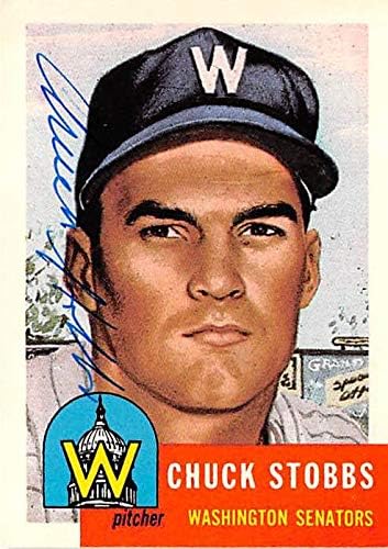 Autogramot Raktár 586654 Chuck Stobbs Dedikált Baseball Kártya - 1991 Topps Archives 1953 - Szám 89 Washington Senators